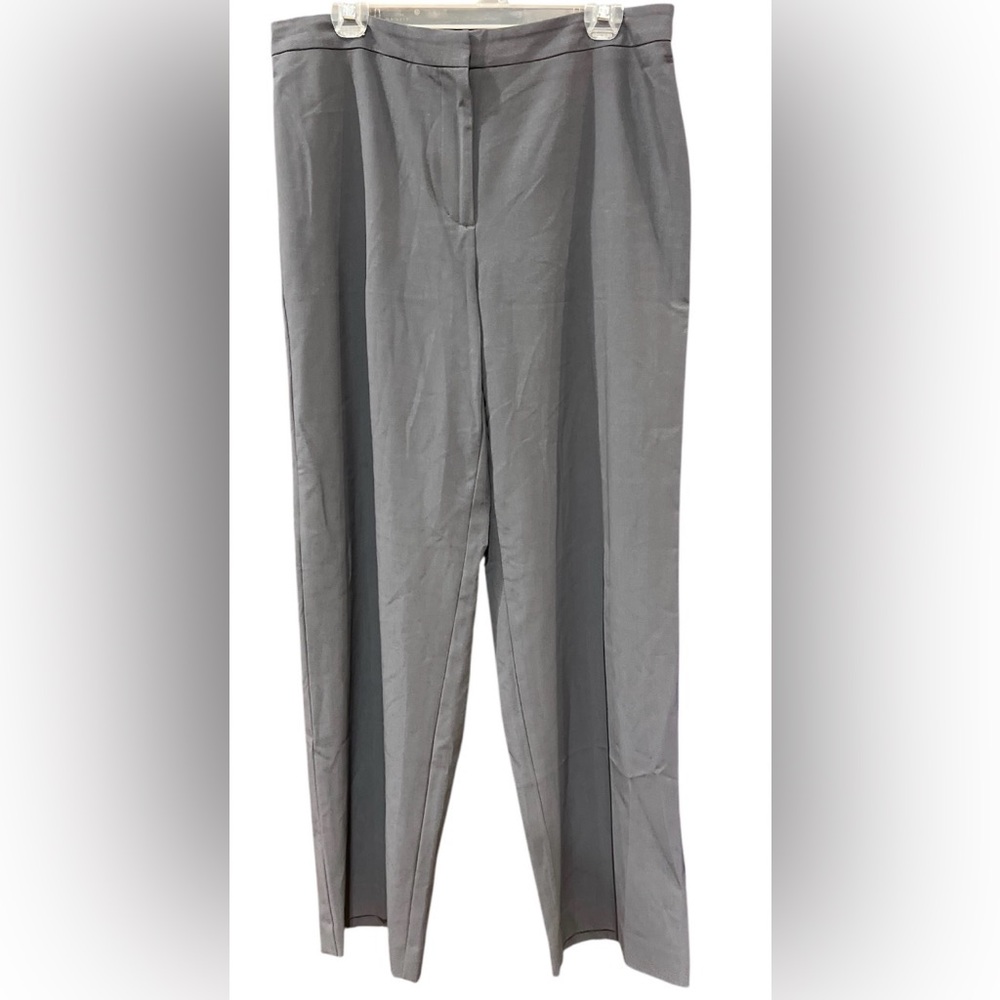 Villager Liz Claiborne Company Grey Wide-Leg Stretch Womens Trousers/Pants sz 14